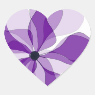 Adesivo Coração Paixão Roxo