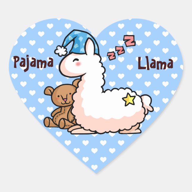 Adesivo Coração Pajama Llama (Frente)