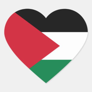 Adesivo Coração Palestina/bandeira palestina do coração