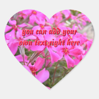 Adesivo Coração Palhetas de Coração de Flores Rosa