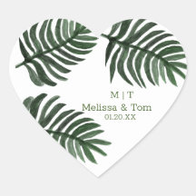 Palmeira Botânica Tropical Casamento Obrigado