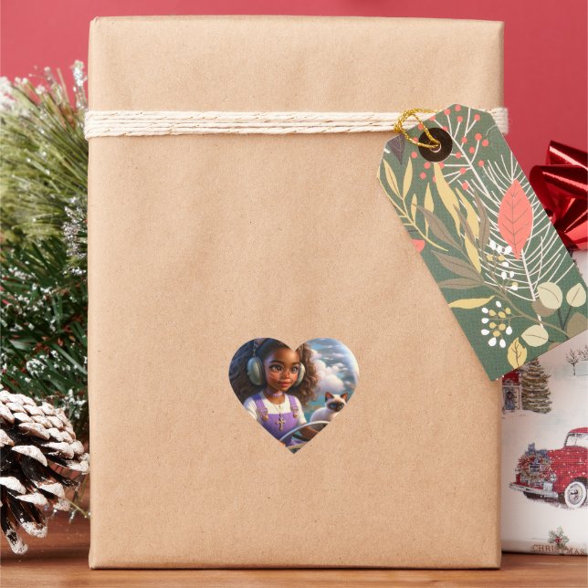 Adesivo Coração Panola and Gata Keepsake Sticker (Feriado)