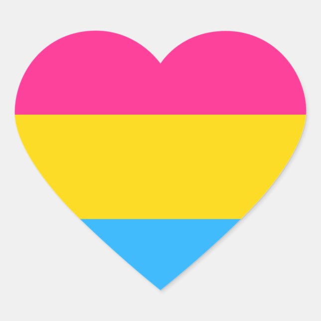 Adesivo Coração Pansexual (Frente)