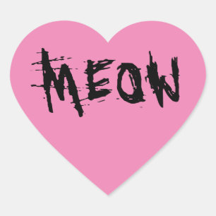 Adesivo Coração Pão de gato, pinto de MEOW