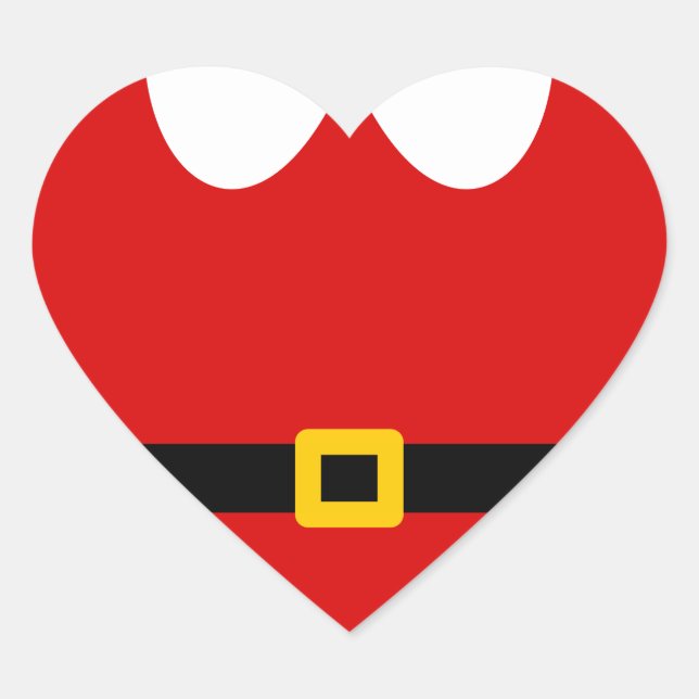 Adesivo Coração Papai Noel (Frente)