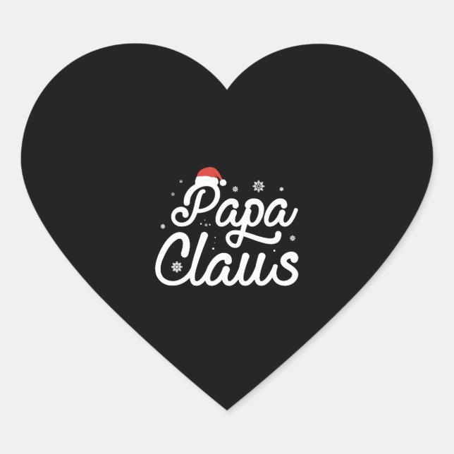 Adesivo Coração Papai Noel Natal (Frente)