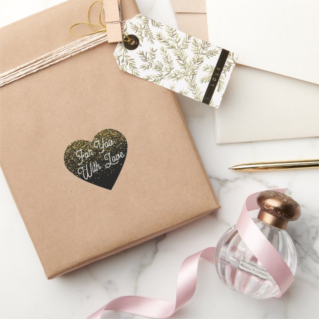 Adesivo Coração Para Você Com Glitter De Amor (Presentear)
