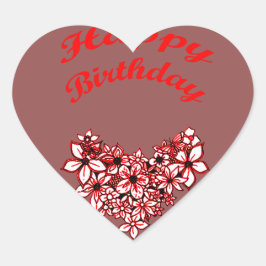 Adesivo Coração Parabéns 2