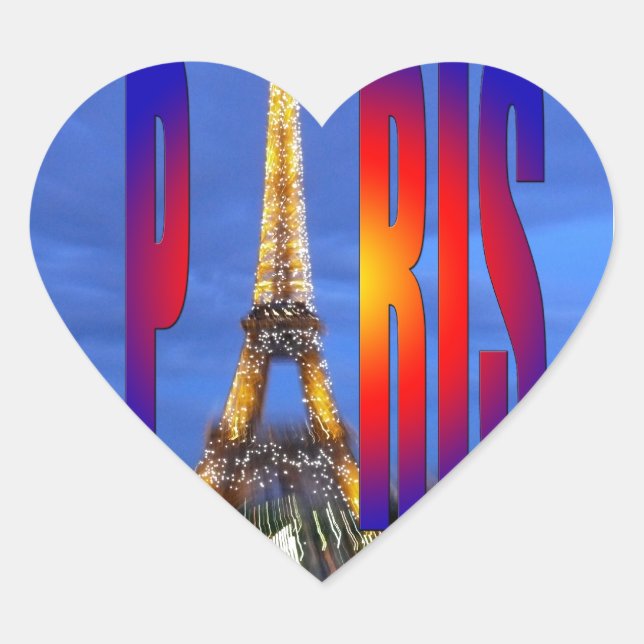 Adesivo Coração Paris França (Frente)