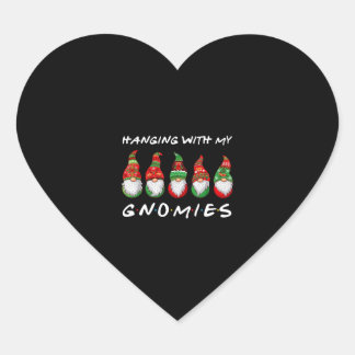 Adesivo Coração Passando Com O Meu Gnomos Gnomos, Amigo De Natal