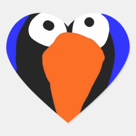 Adesivo Coração pássaro preto desenhando uraco