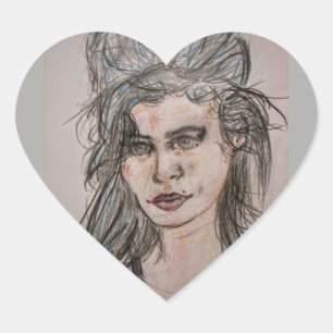 Adesivo Coração Passeio da menina da colmeia