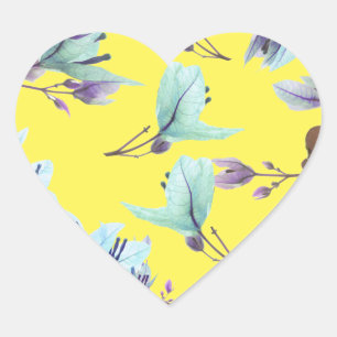 Adesivo Coração Pastel Colors Bougainvillea Flowers