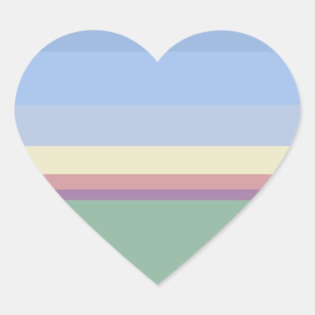 Adesivo Coração Pastel Heart Sticker (Frente)