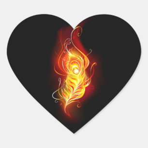 Adesivo Coração Patilha de Fogo