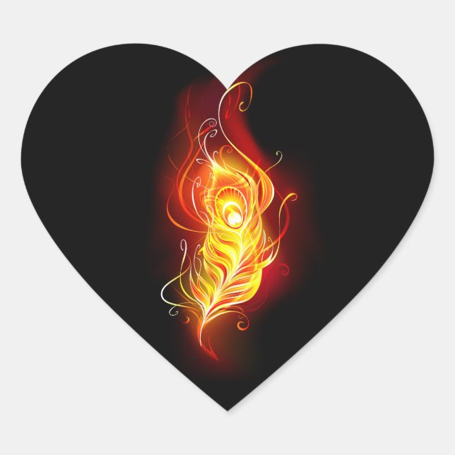 Adesivo Coração Patilha de Fogo (Frente)