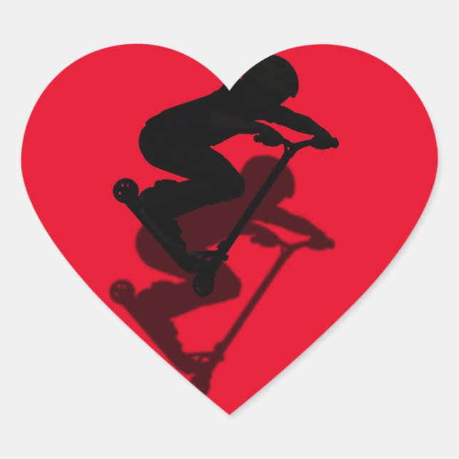Adesivo Coração Patinete - Patinete de dublagem 5 (Frente)
