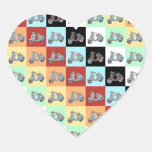 Adesivo Coração Patinetes