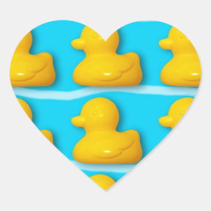 Adesivo Coração Patos de Banho