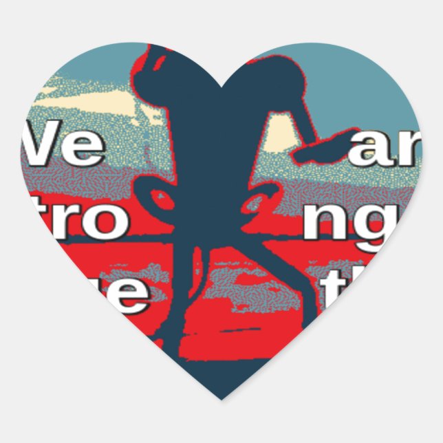 Adesivo Coração Patriotic USA Hope Graphic Art Impressão Design (Frente)