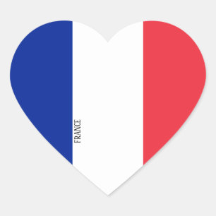 Adesivo Coração Patriótico esplêndido da bandeira francesa
