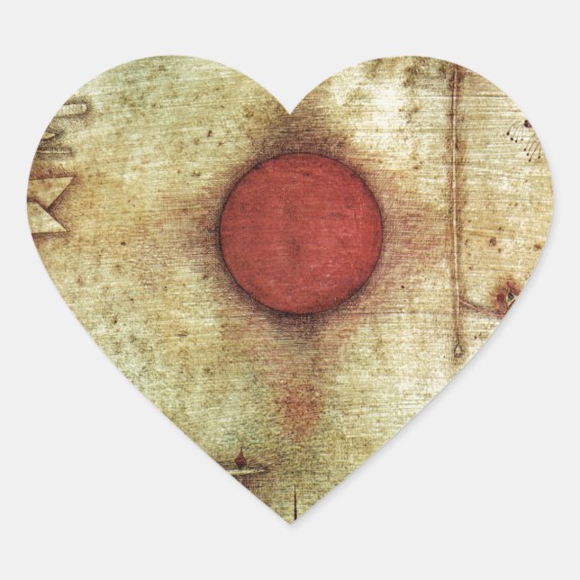 Adesivo Coração Paul Klee Ad Marginem Painting (Frente)