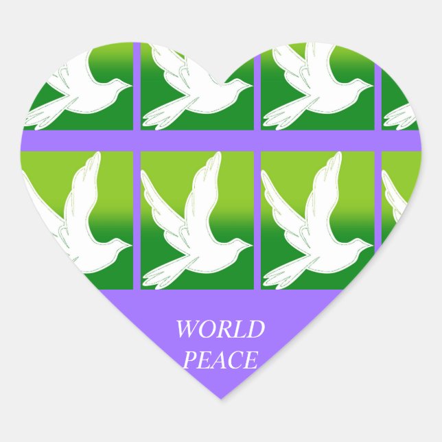 ADESIVO CORAÇÃO PAZ MUNDIAL (Frente)