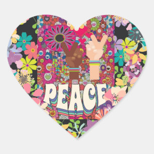 Adesivo Coração Peace Heart Sticker