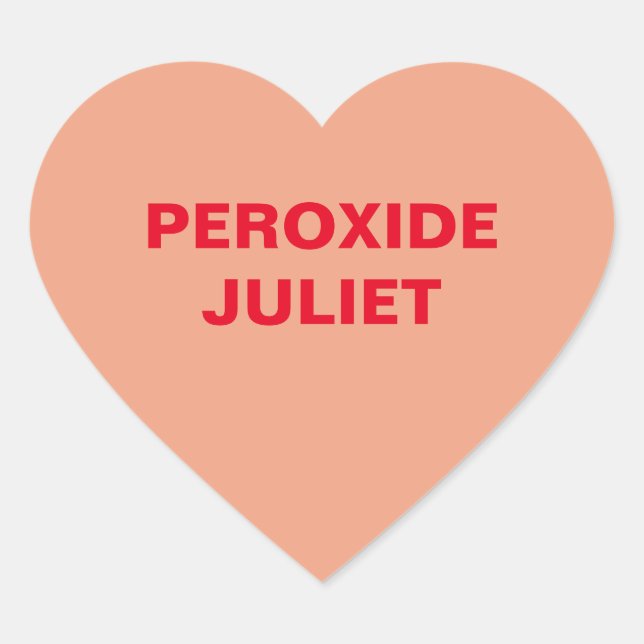 Adesivo Coração Peach Candy Heart (Frente)