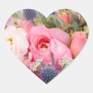 Adesivo Coração Peach Rosa Heart Stickers