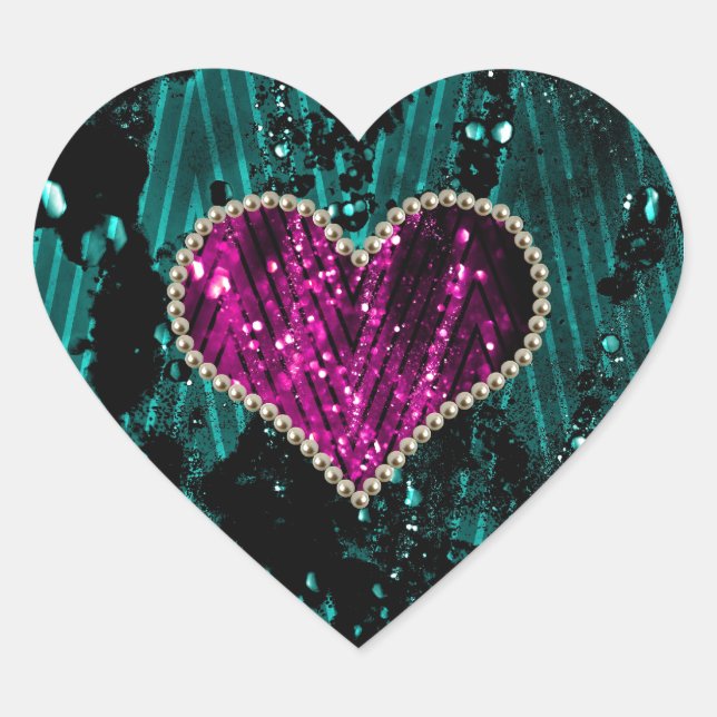 Adesivo Coração Pearl Heart (Frente)