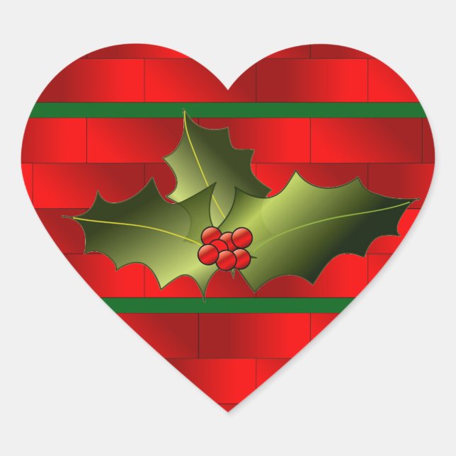 Adesivo Coração Peças de papai noel e Mistura (Frente)