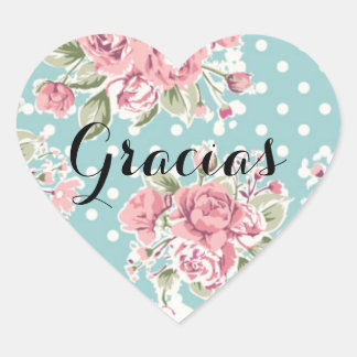 Adesivo Coração pegatina corazón floral