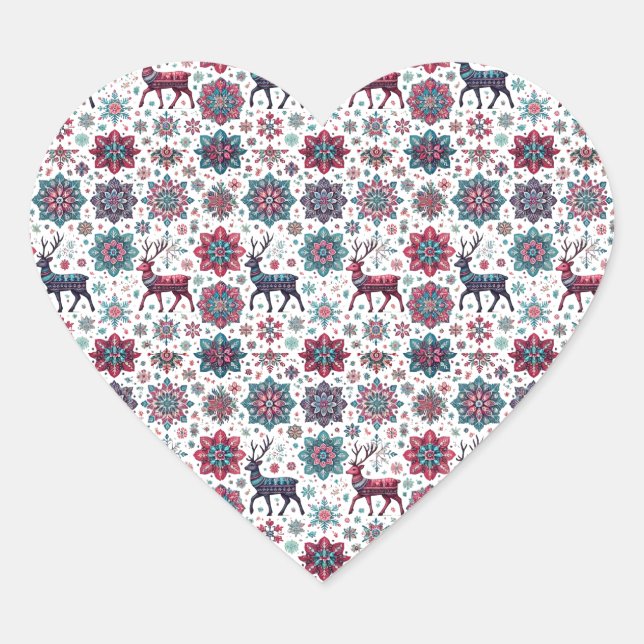 Adesivo Coração Peneira de Natal (Frente)