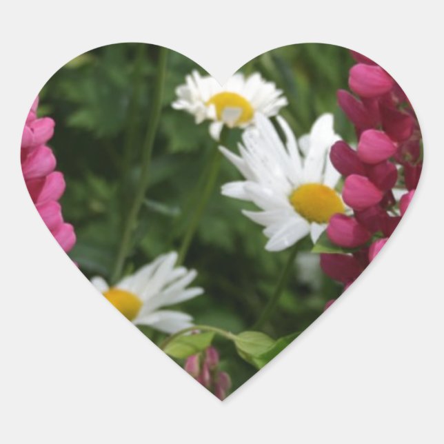 Adesivo Coração Pensando Em Seus Florais Blossomas (Frente)