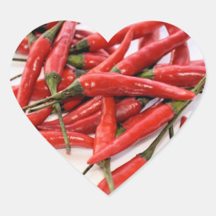 Adesivo Coração Peppers Red Chili