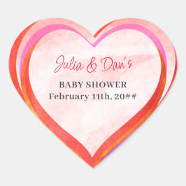 Adesivo Coração Pequeno Namorados Swetheart Chá de fraldas Waterco