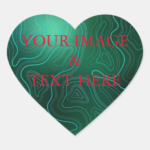 Adesivo Coração Personalizado com Sua Própria Foto & Texto