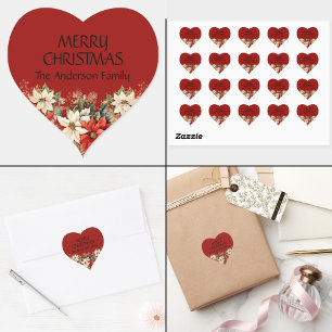 Adesivo Coração Personalizado de Natal