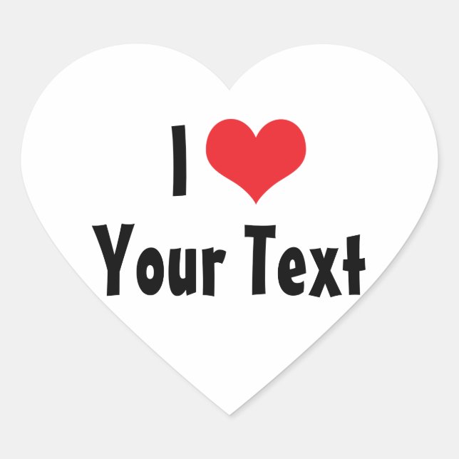 Adesivo Coração Personalizado I Love Sticker (Frente)