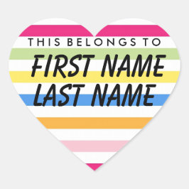 Adesivo Coração Personalizado Pertence A Boticão