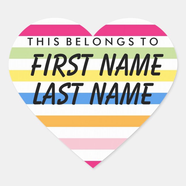 Adesivo Coração Personalizado Pertence A Boticão (Frente)