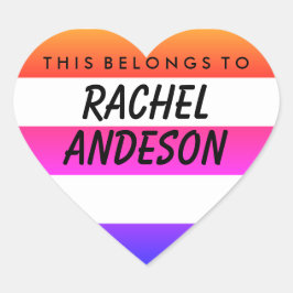 Adesivo Coração Personalizado Pertence A Boticão