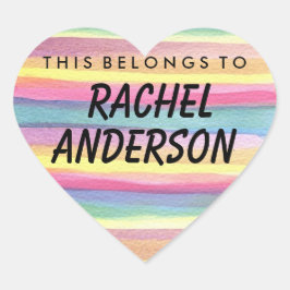 Adesivo Coração Personalizado Pertence A Boticão