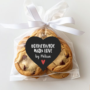 Adesivo Coração Personalizado Preto Branco Caseiro Com Amor