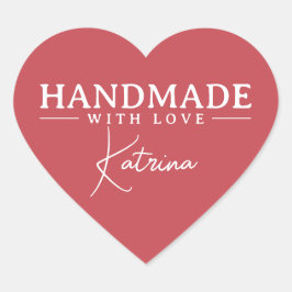 Adesivo Coração Personalized Elegant Red