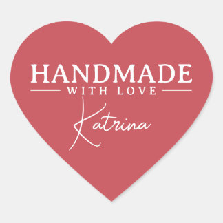 Adesivo Coração Personalized Elegant Red