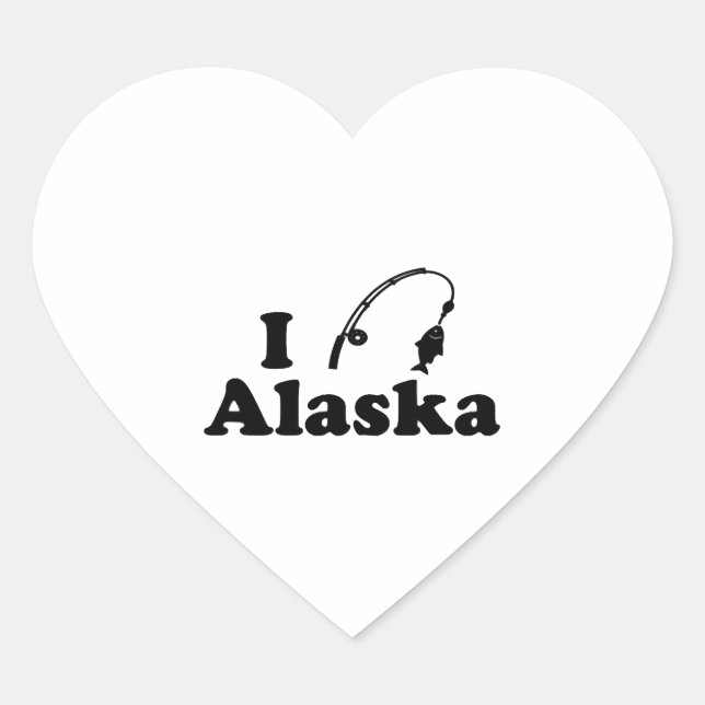 Adesivo Coração pesca com alaska (Frente)