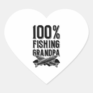 Adesivo Coração Pesca com vovô