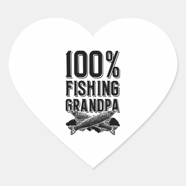 Adesivo Coração Pesca com vovô (Frente)